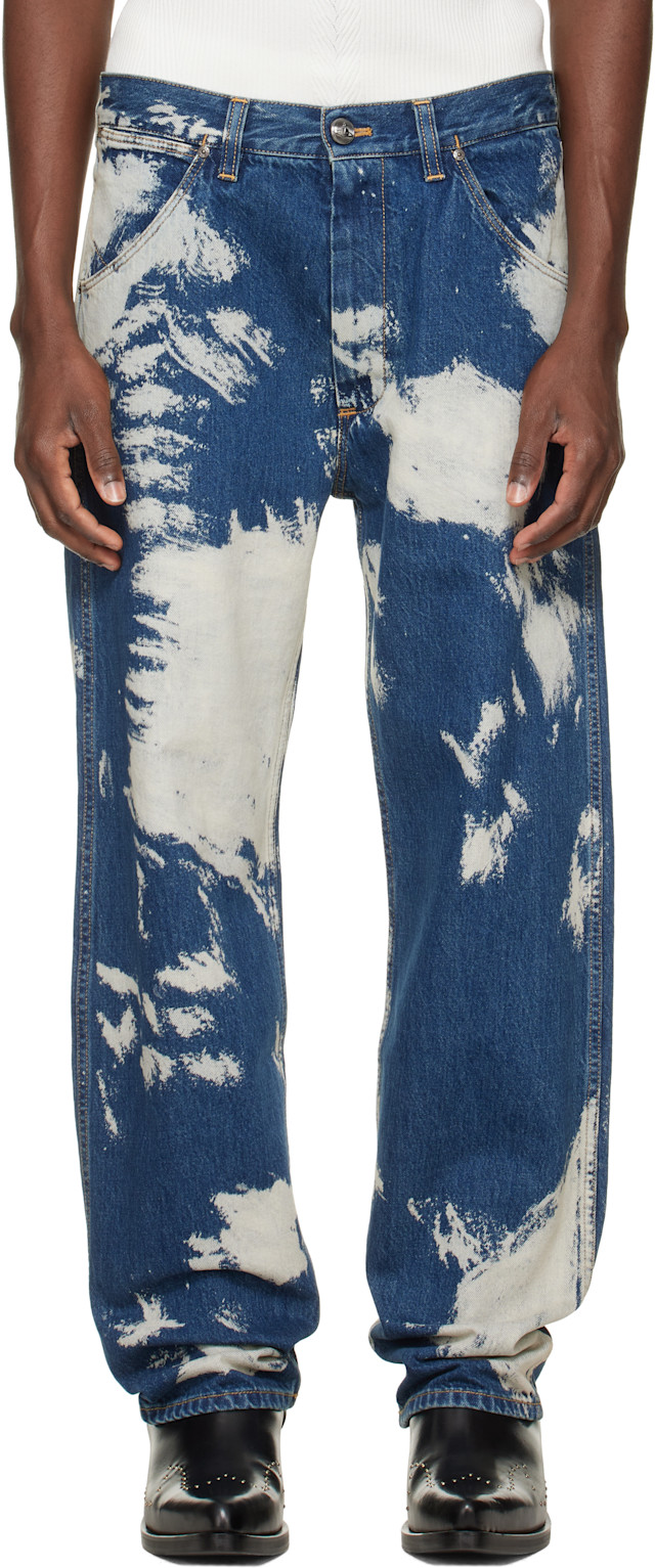 Vivienne Westwood: Blue & Beige Ranch Jeans | SSENSE