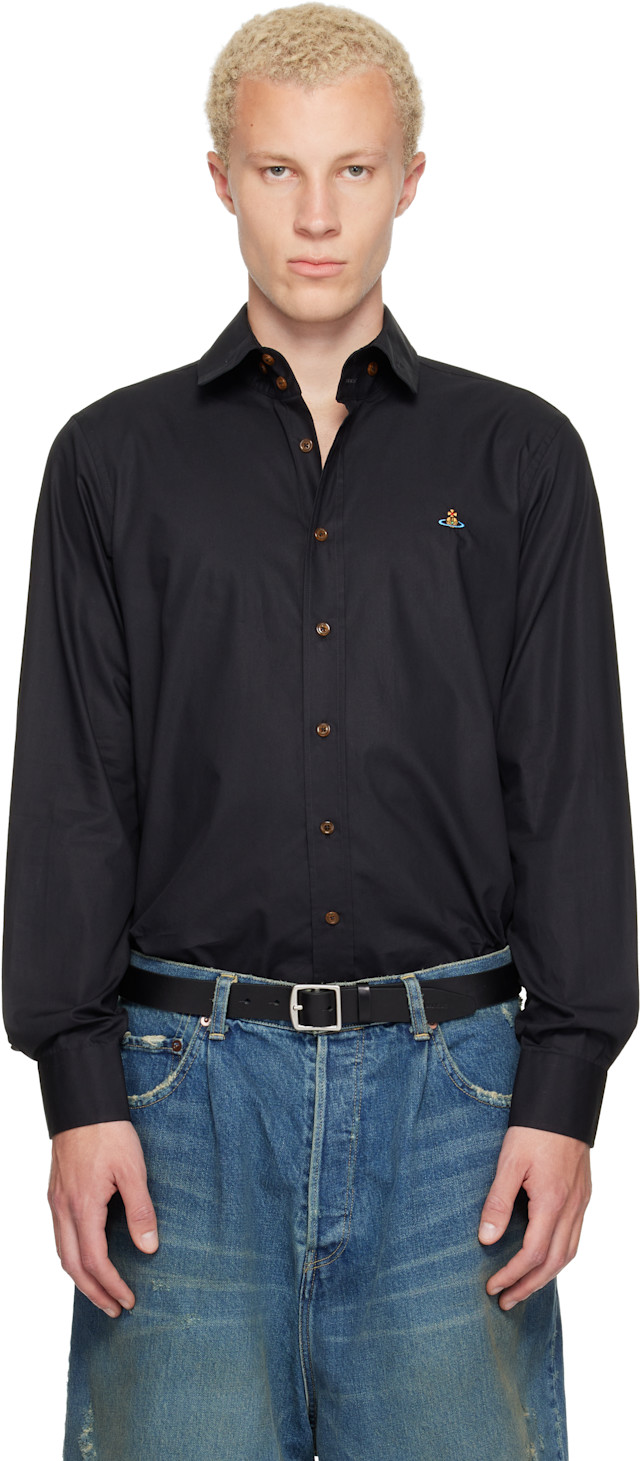 Vivienne Westwood: ブラック Two Button Krall シャツ | SSENSE 日本