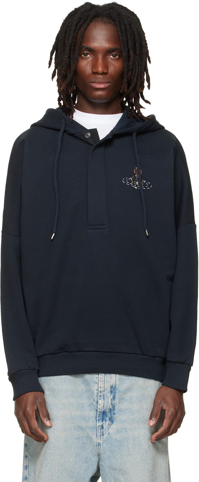 Vivienne Westwood: Navy Batwing Hoodie | SSENSE