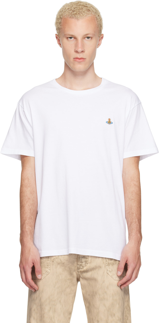 Vivienne Westwood: White Classic Multicolor Orb T-shirt | SSENSE