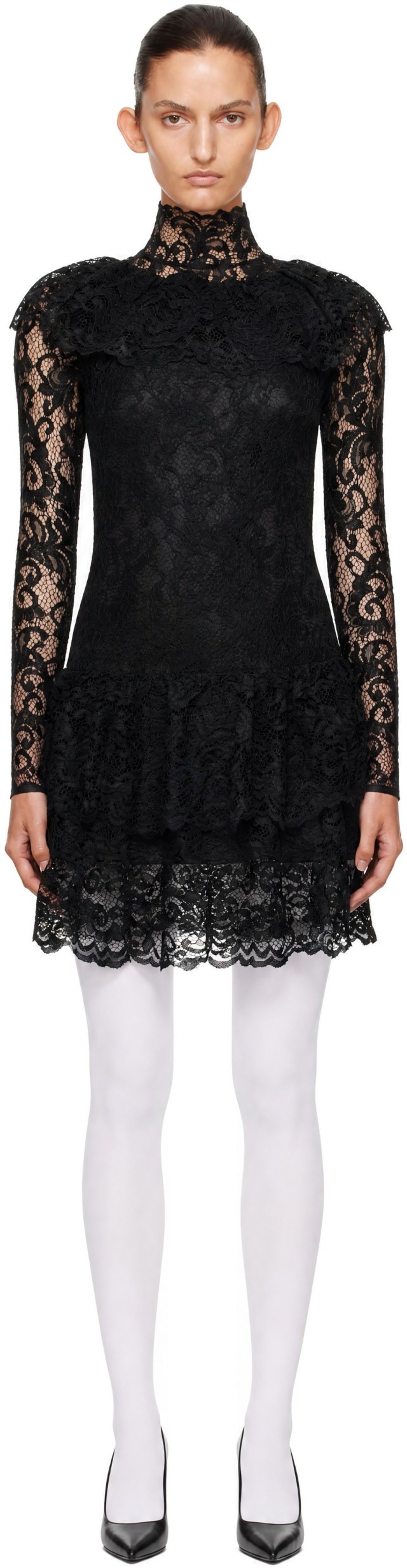LAURA ANDRASCHKO: Black Teatime Midi Dress | SSENSE Canada