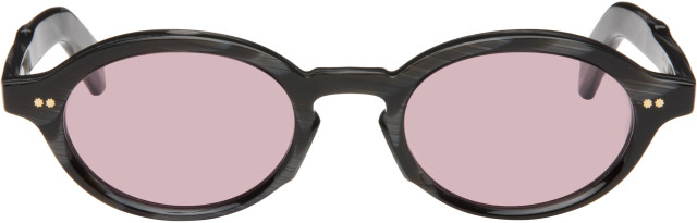 小物 CUTLER AND GROSS OvalTortoise Sunglasses Cutler and Gross: Black GR13 Oval Sunglasses | SSENSE