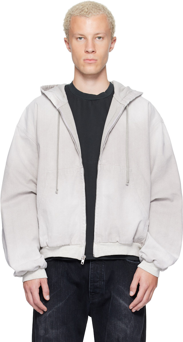 ALEXANDER DIGENOVA: Gray Underground Canvas Jacket | SSENSE