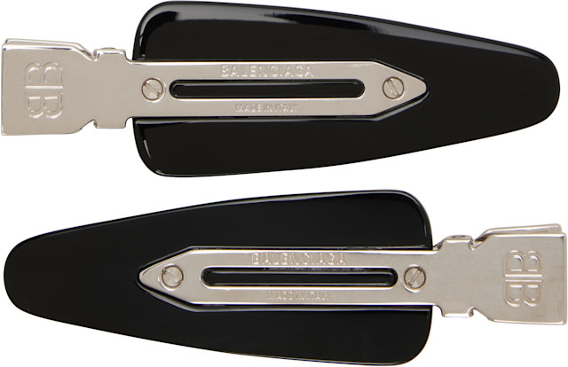 Balenciaga: Black Salon 'BB' Clip Set | SSENSE