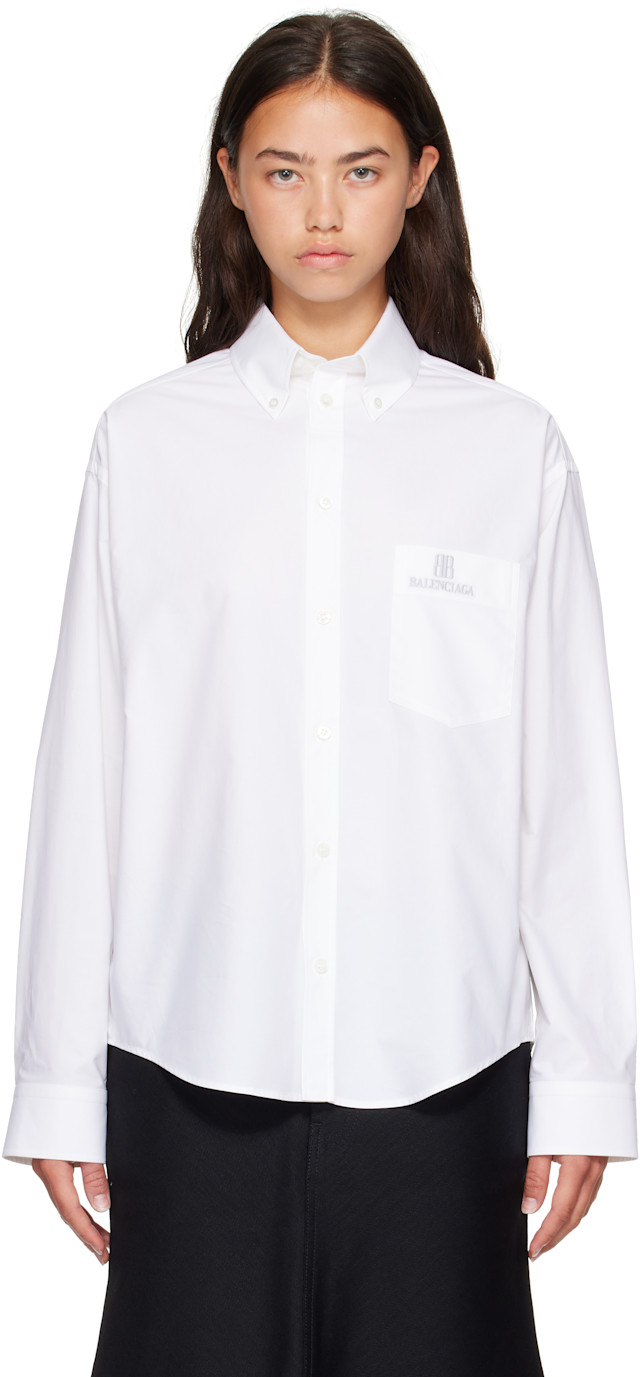 Balenciaga: ホワイト L/S Large Fit シャツ | SSENSE 日本