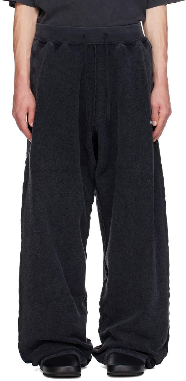 balenciaga スウェット Balenciaga: Black Fleece Oversized Sweatpants | SSENSE