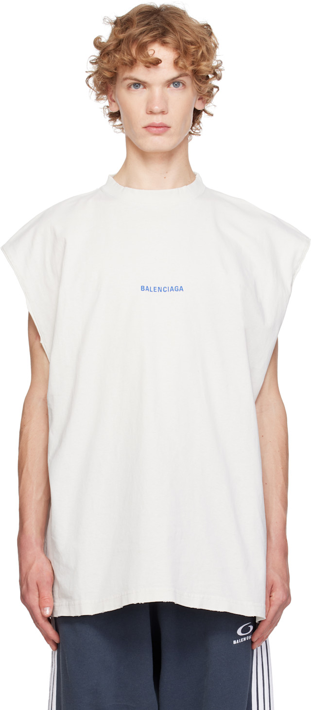 正規品BALENCIAGA コットン balenciaga-off-white-back-