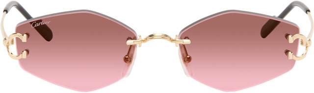 Cartier: ゴールド Classic C Motif サングラス | SSENSE 日本