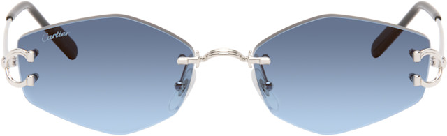 Cartier: Silver Classic C Motif Sunglasses | SSENSE