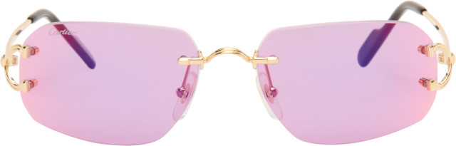 Cartier: ゴールド Classic C Motif サングラス | SSENSE 日本