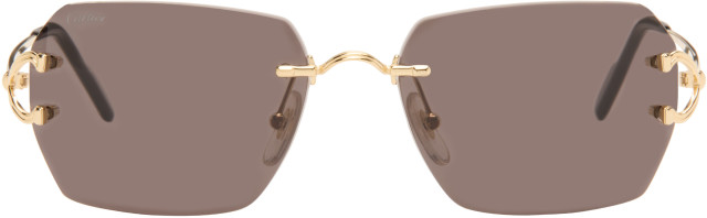Cartier: ゴールド Classic C Motif サングラス | SSENSE 日本