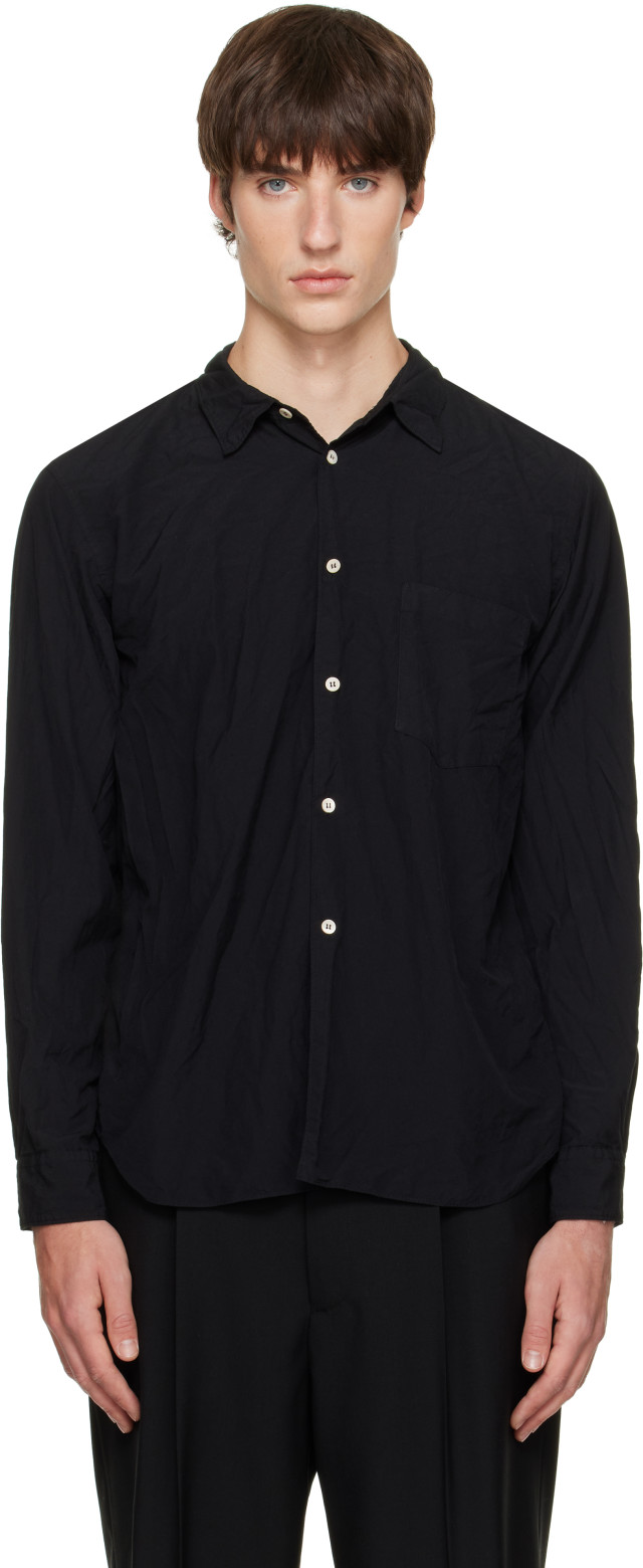 た*ん様 美品COMME des GARÇONS Homme plusブラックカ Comme des Garçons Homme Plus: ブラック Broad Thick シャツ | SSENSE