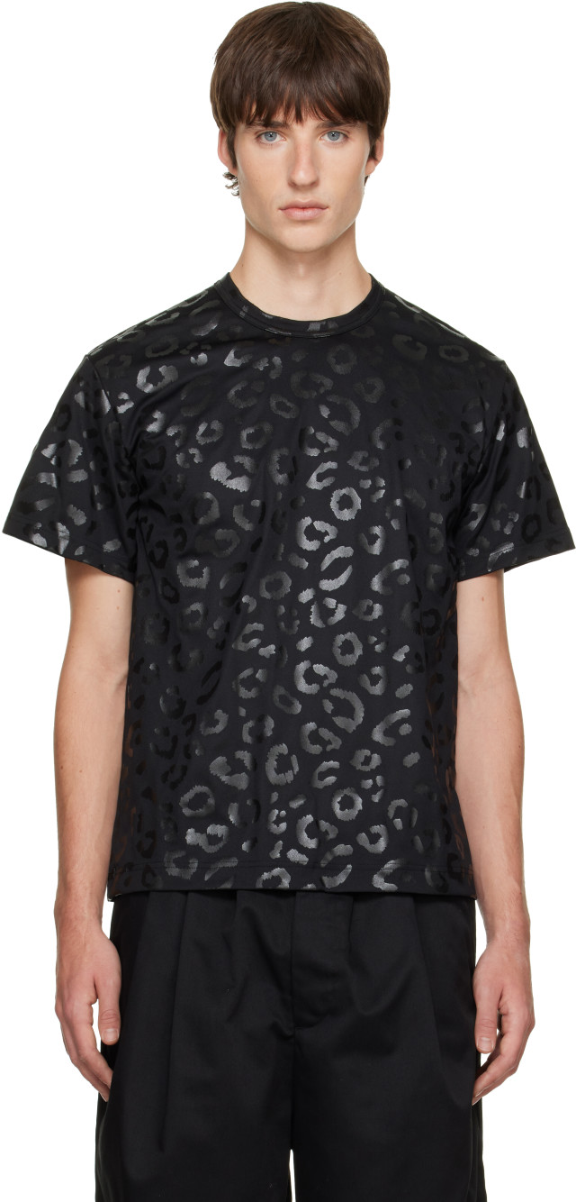 Comme des Garçons Homme Plus: Black Animal Print T-shirt | SSENSE