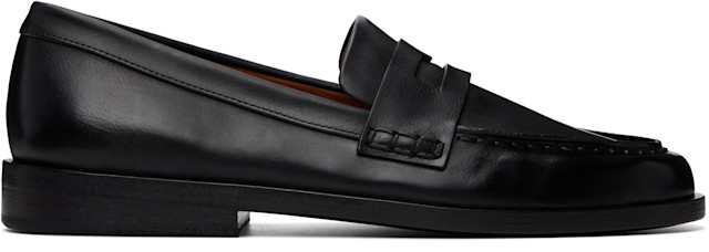Marsèll: Black Mocasso Leather Loafers | SSENSE