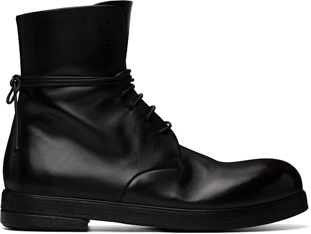 Marsèll: Black Zucca Zeppa Combat Boots | SSENSE