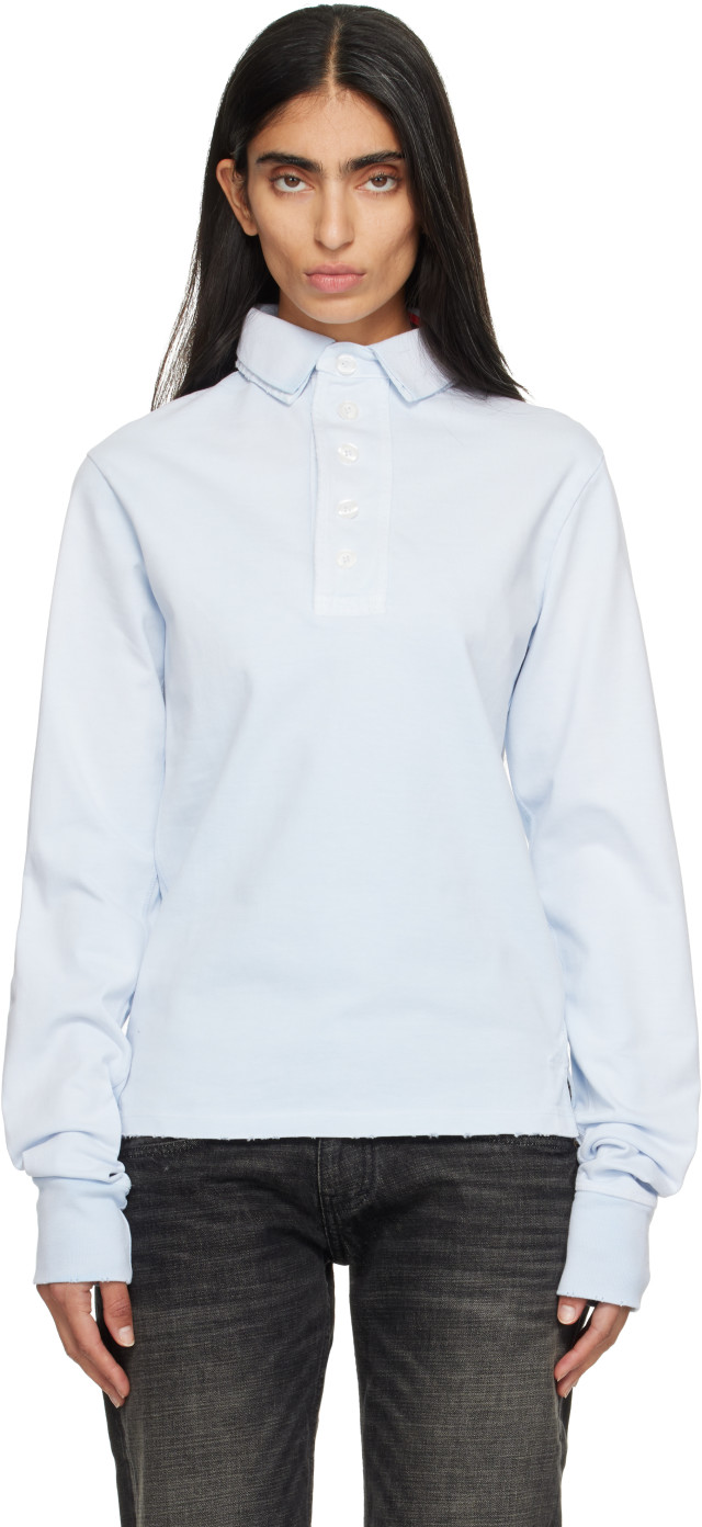 Raimundo Langlois: SSENSE Exclusive Blue Rugby Polo | SSENSE