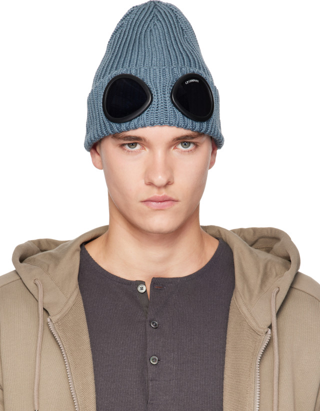 CP Company Goggle Wool Beanie ビーニー　ニット帽 C.P. Company: ブルー Goggle エクストラ ファイン メリノウール