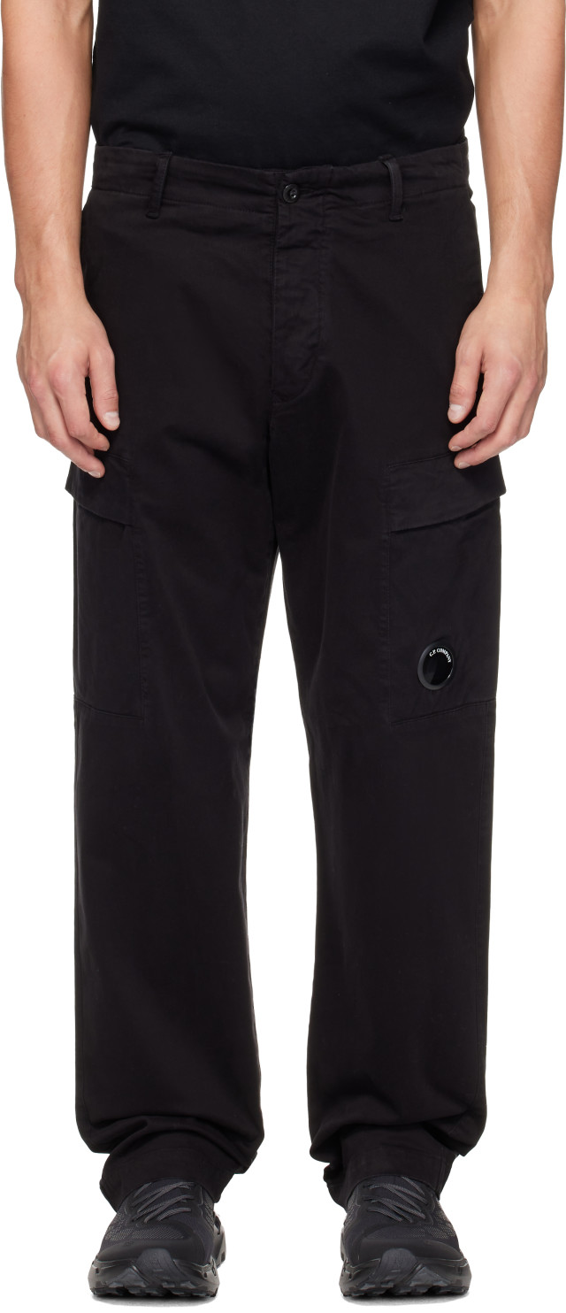 パンツ 2000s C.P. Company Straight Trousers C.P. Company: ブラック ストレッチサティーン レギュラーフィット