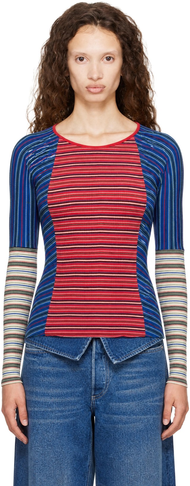 Dries Van Noten: Red Ribbed Cotton Top | SSENSE