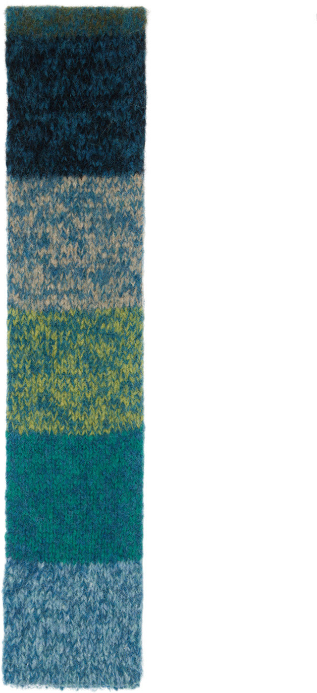 DRIES VAN NOTEN マフラー リブ編み Dries Van Noten: マルチカラー アルパカ マフラー | SSENSE 日本