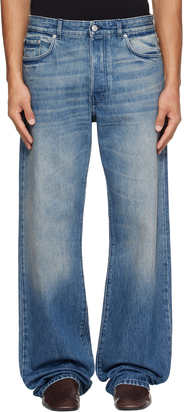 Dries Van Noten: Blue Loose Denim Jeans | SSENSE