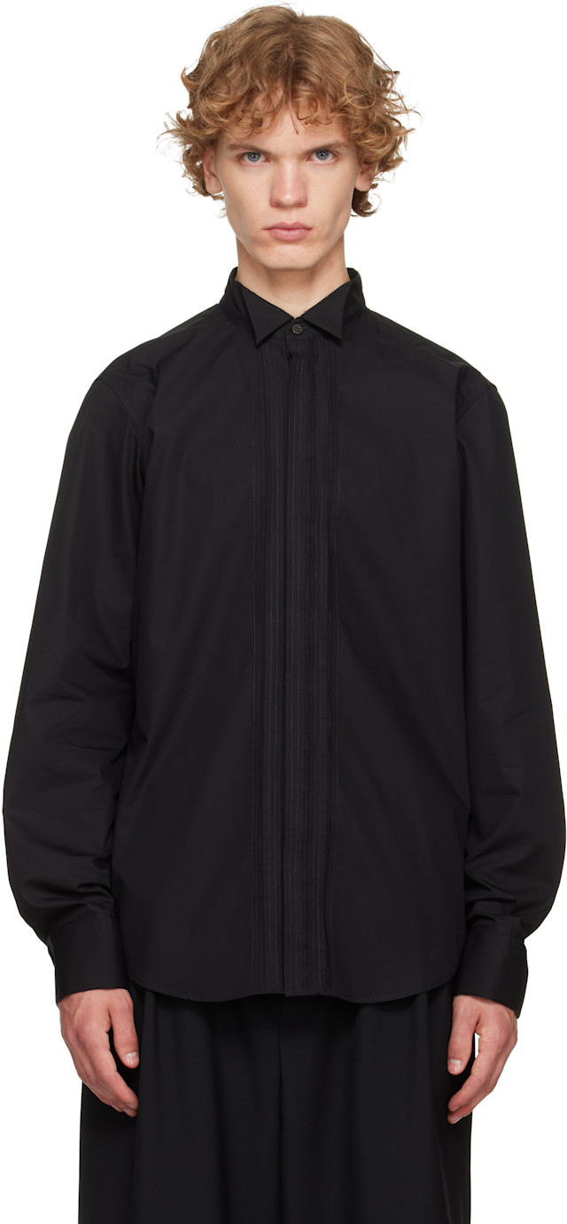 Dries Van Noten: ブラック コットン シャツ | SSENSE 日本