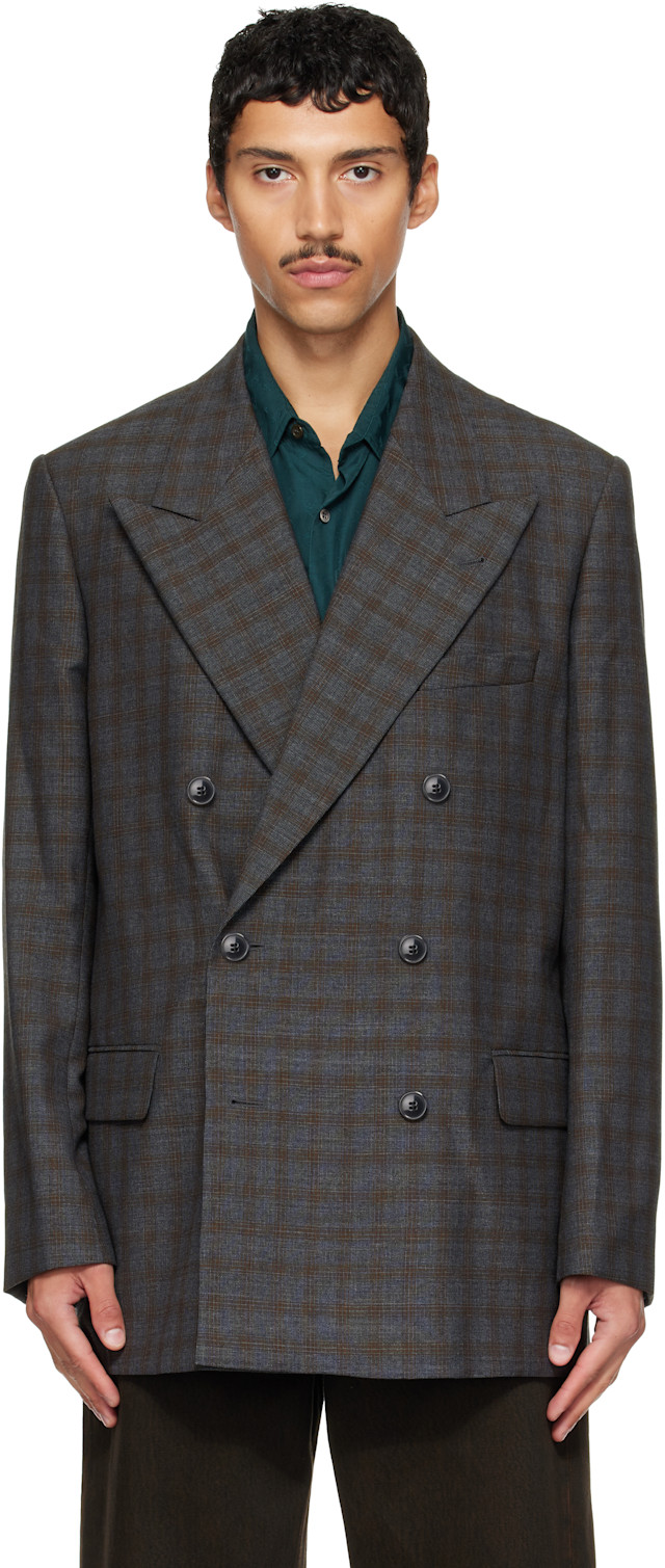 【希少】DRIES VAN NOTEN テーラードジャケット 21aw 本人期 Dries Van Noten: ブラウン ウール オーバーサイズ テーラード