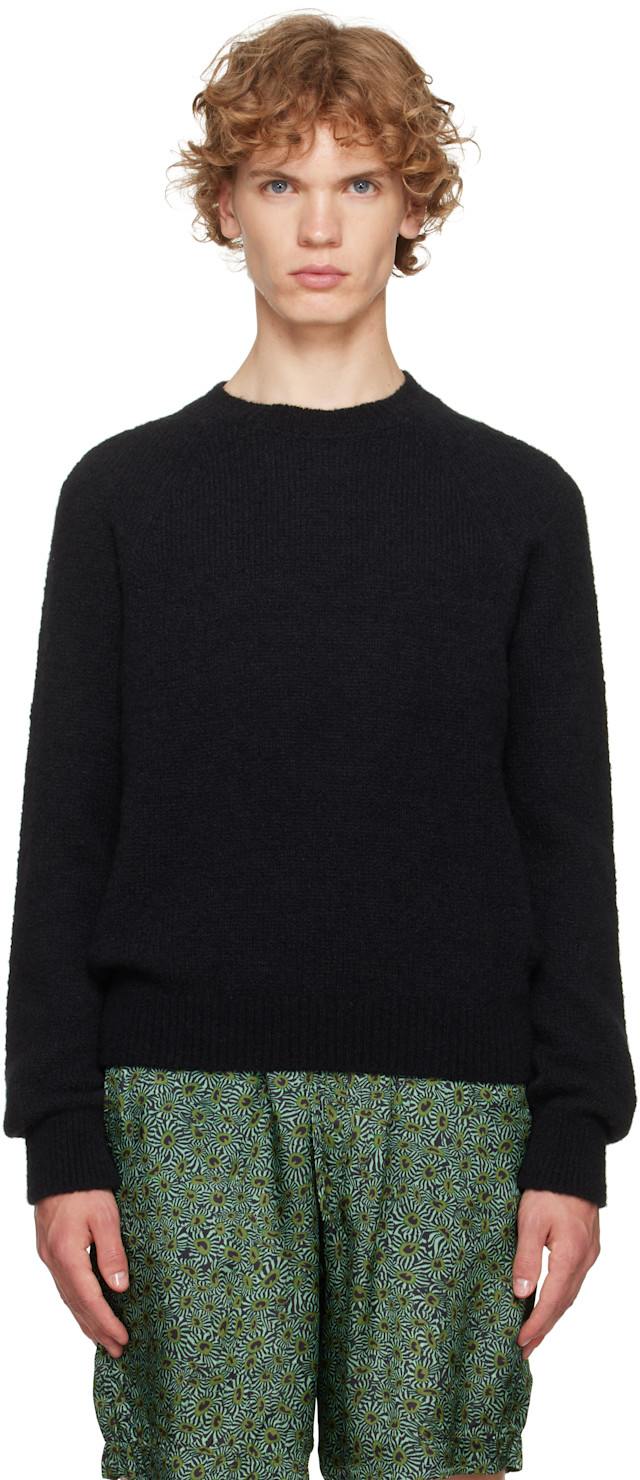 Dries Van Noten: ブラック アルパカ セーター | SSENSE 日本