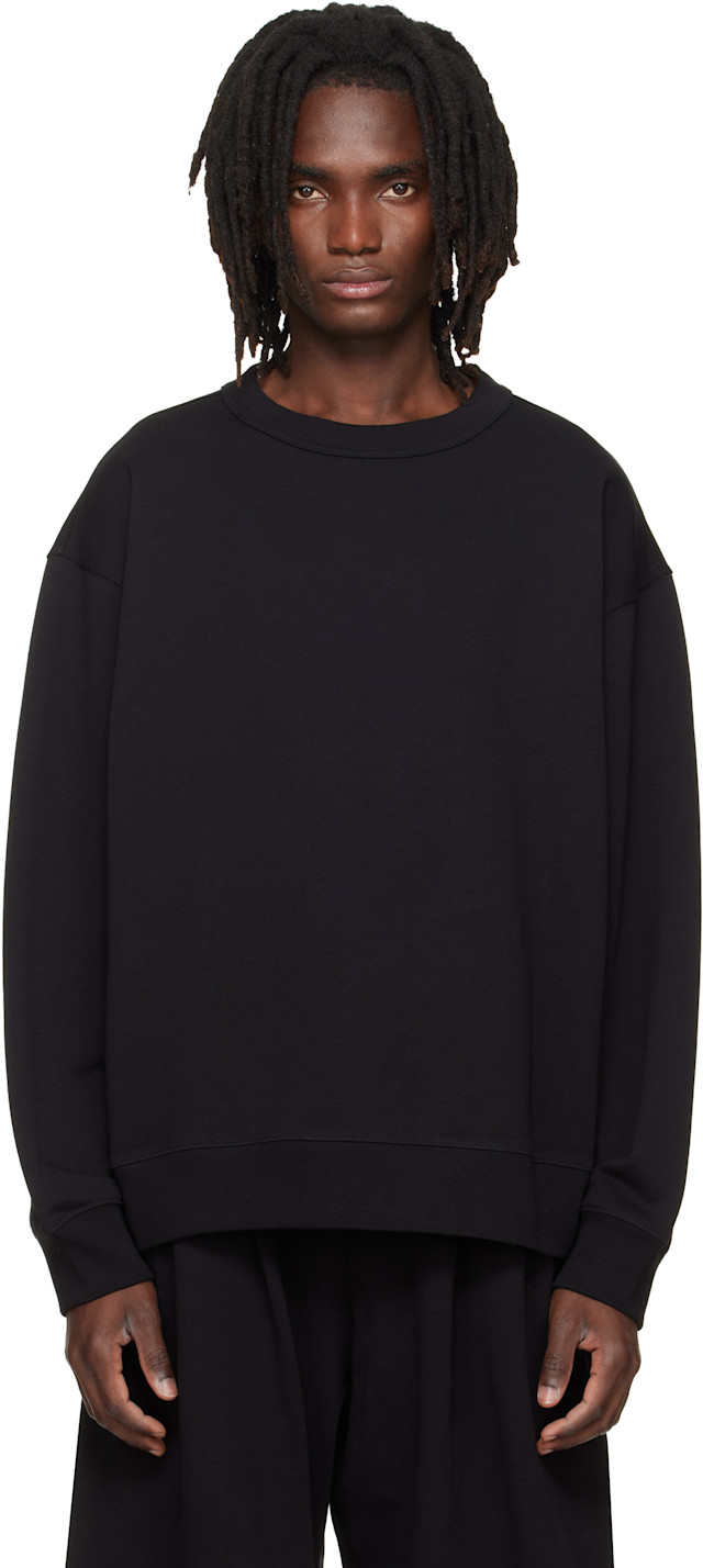 Dries Van Noten: ブラック オーバーサイズ スウェットシャツ | SSENSE
