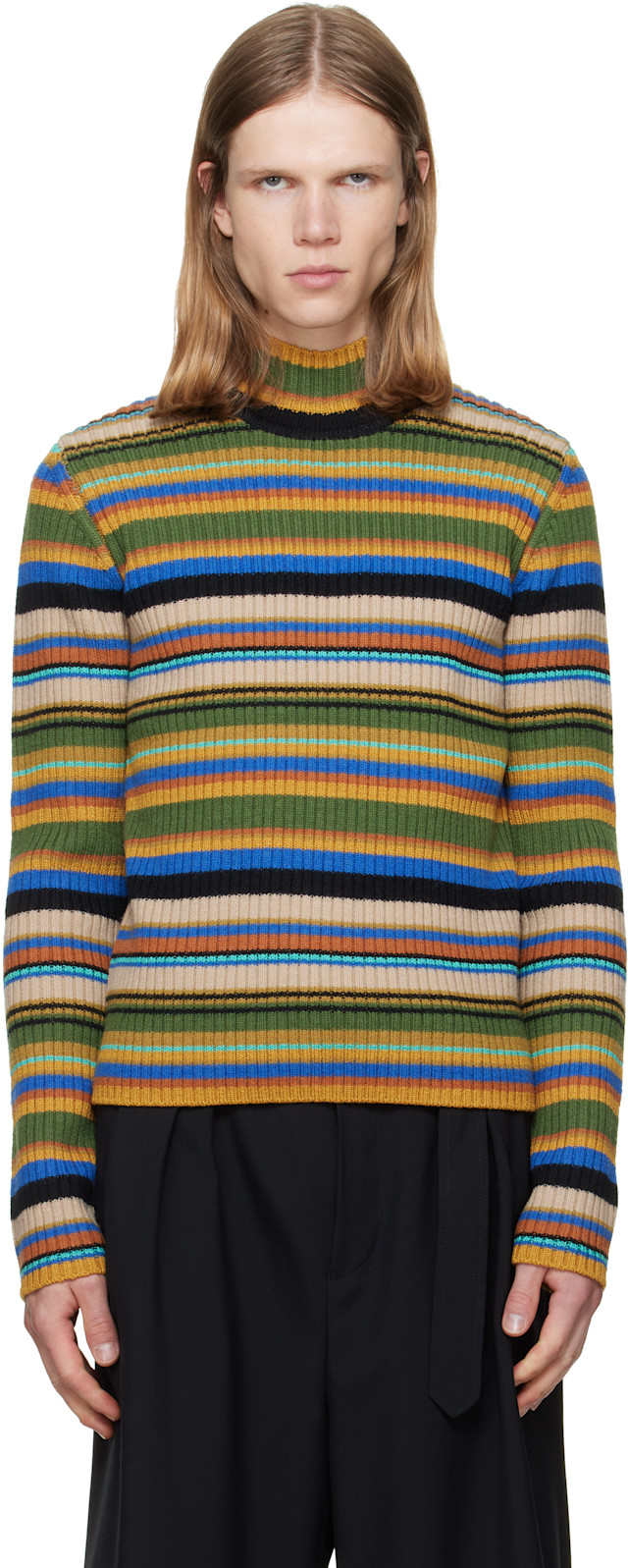 DRIES VAN NOTEN 18SS 半袖ドッキングニット ウィメンズ向け ニット