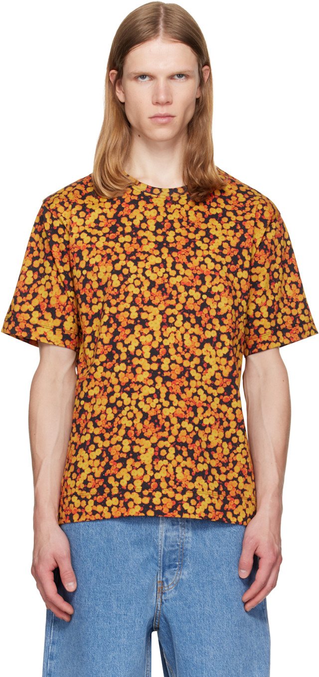 Dries Van Noten: Orange Regular Fit Cotton T-shirt | SSENSE