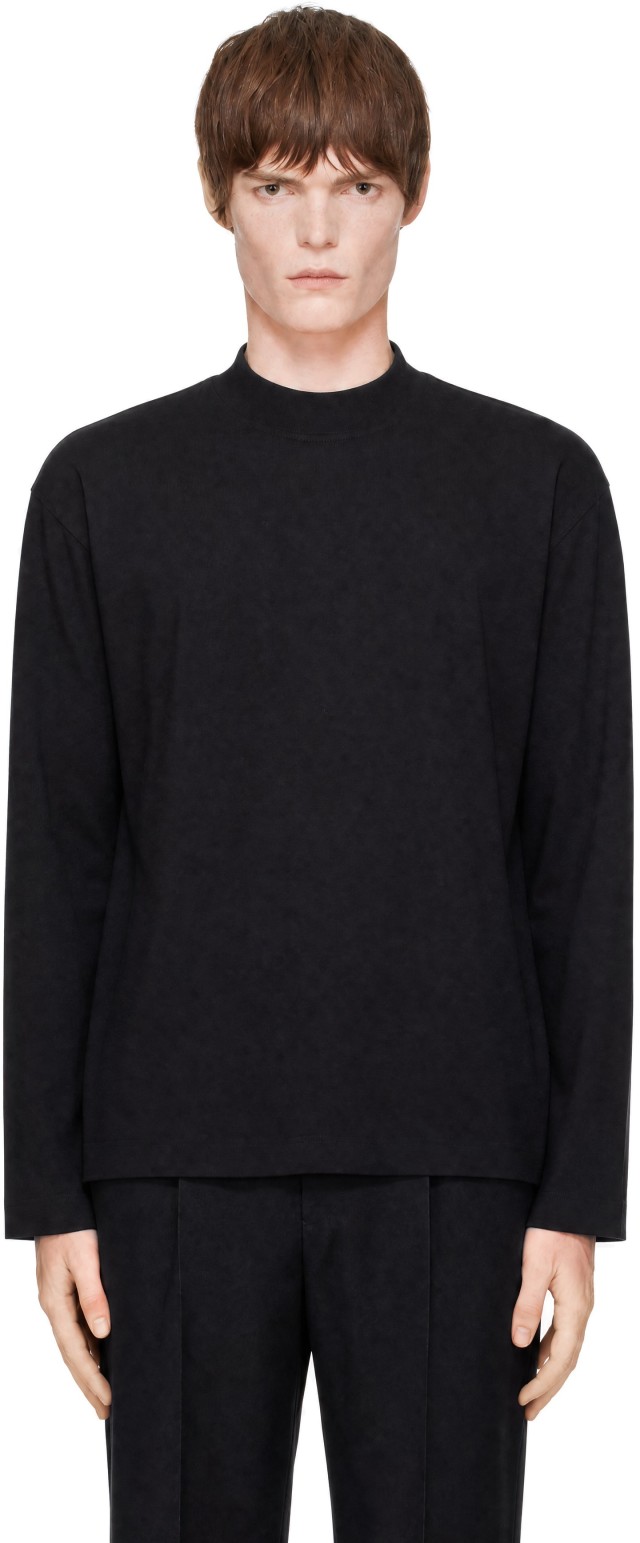 Dries Van Noten: Black Long Sleeve T-shirt | SSENSE