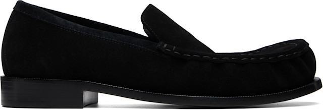 Dries Van Noten: Black Suede Loafers | SSENSE