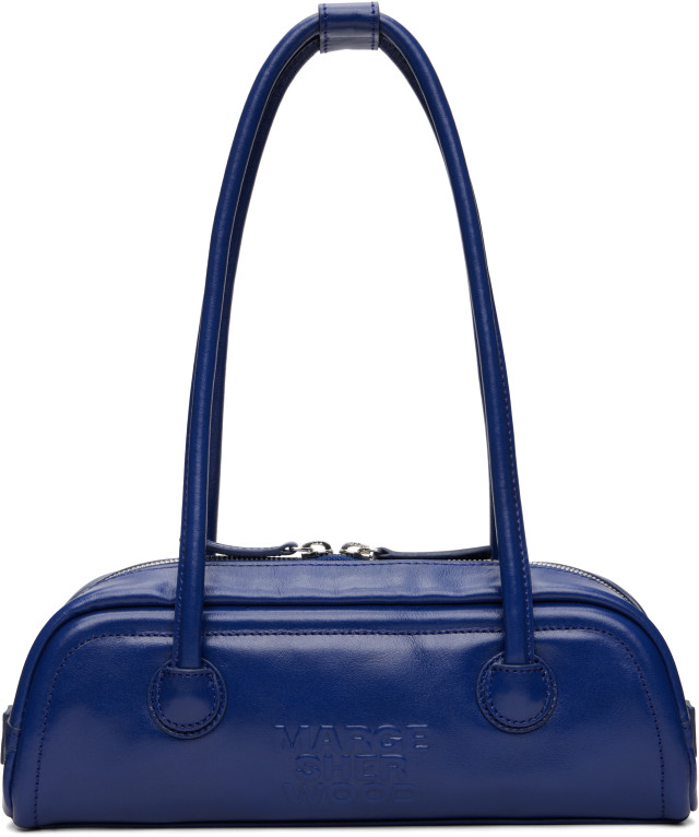 MARGESHERWOOD: Navy Soft Boston EW Mini Bag | SSENSE