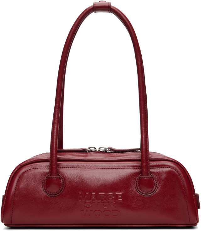 MARGESHERWOOD: Burgundy Soft Boston EW Mini Bag | SSENSE