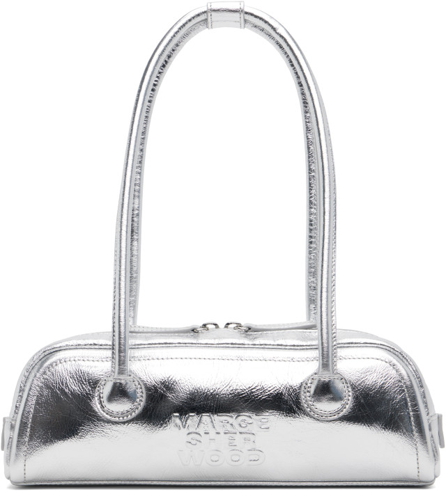 MARGESHERWOOD: Silver Soft Boston EW Mini Bag | SSENSE