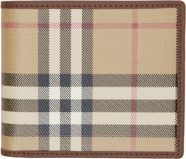 Burberry: ベージュ チェック 札入れ | SSENSE 日本