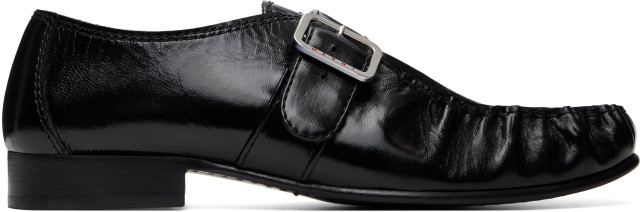 な*な様 Marni Plain Toe Leather black Loafe Marni: Black Leather Loafers | SSENSE