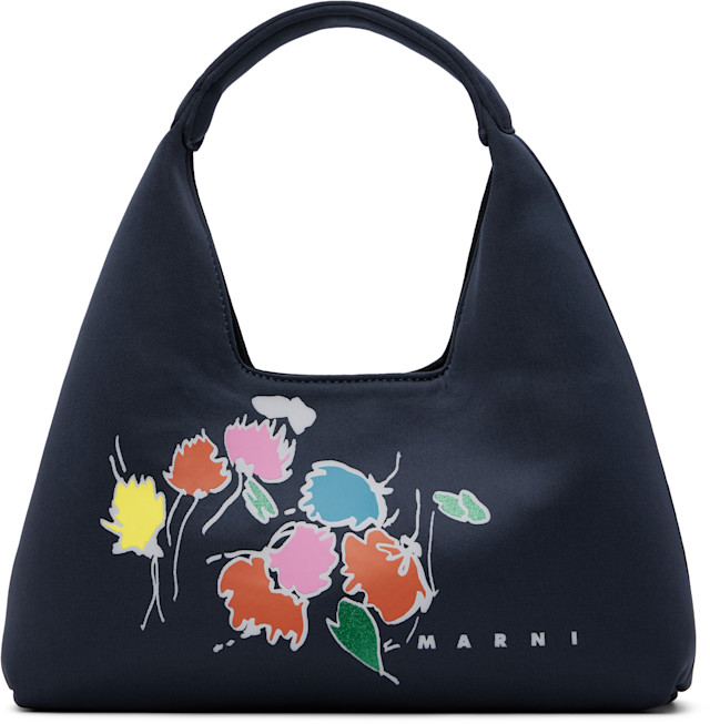 期間限定値下中　MARNI キッズトート　新品　未使用　SNS話題 marni-kids-navy-floral-tote.jpg