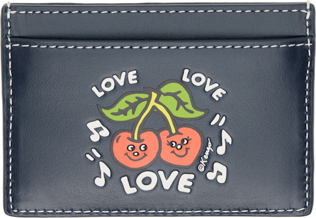 Kenzo: Navy Kenzo Paris 'KENZO Loves' Card Holder | SSENSE