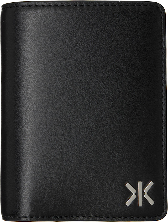 Kenzo: Black Kenzo Paris 'KENZO Double K' Fold Wallet | SSENSE