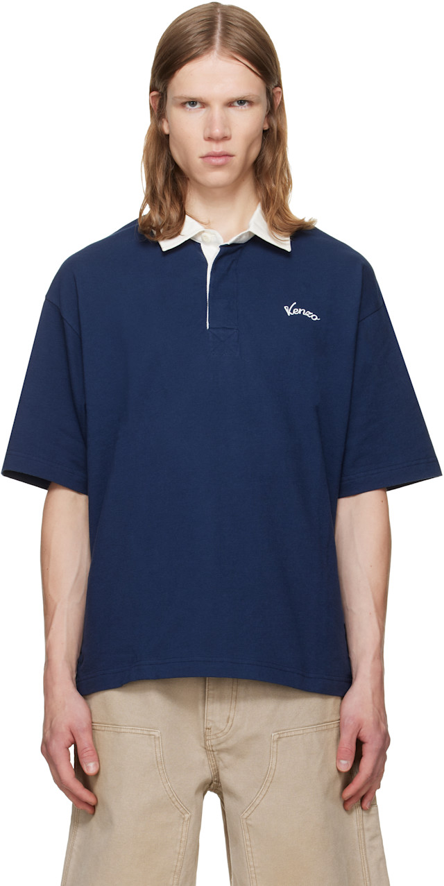 KENZO スポーツウェア Kenzo: ネイビー Kenzo Paris 'KENZO Varsity' リラックス ポロシャツ