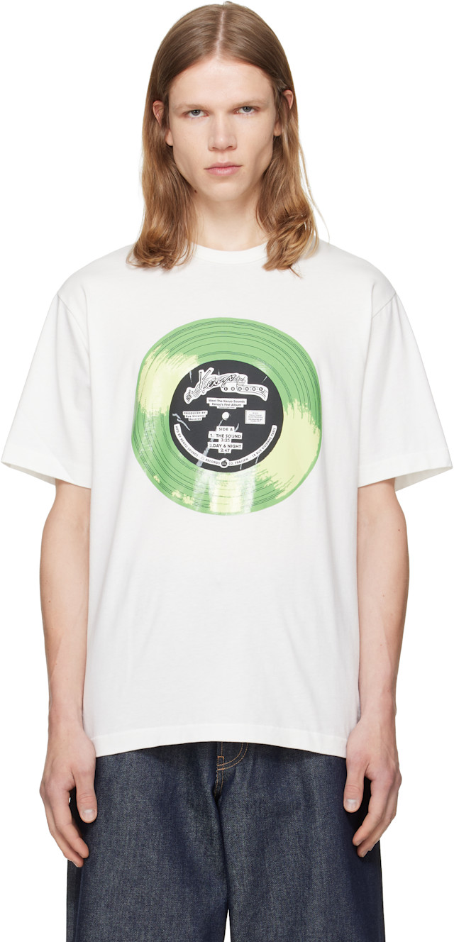Kenzo: White Kenzo Paris 'KENZO Sounds' T-shirt | SSENSE