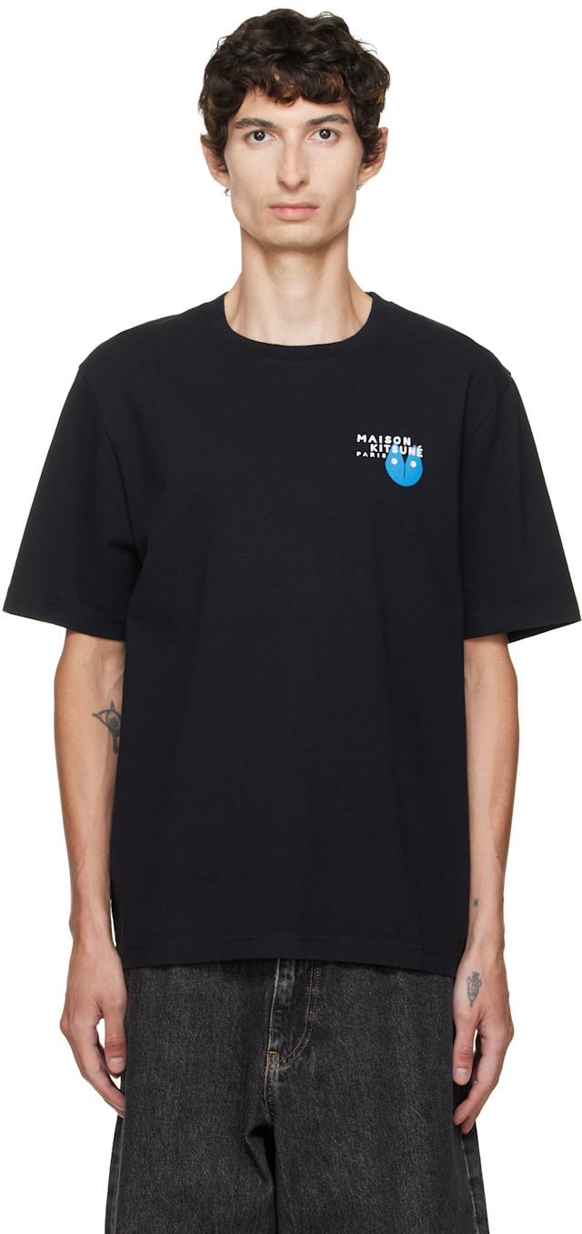 Maison Kitsuné: Black Fortune Fox Comfort T-shirt | SSENSE