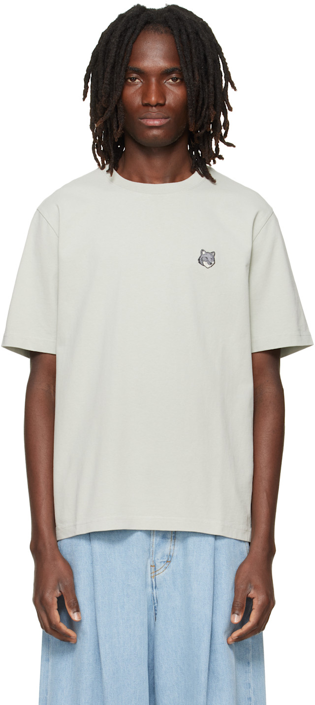 Maison Kitsuné: Green Fox Head Comfort T-shirt | SSENSE
