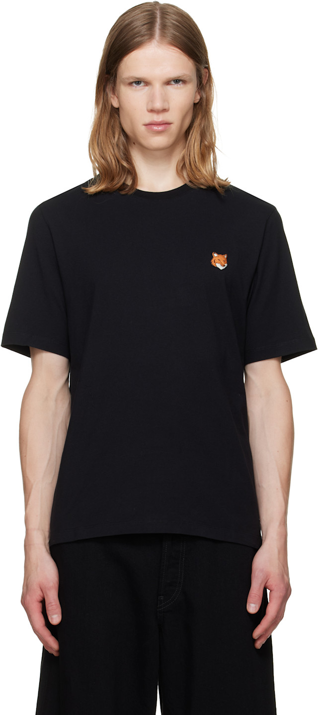 Maison Kitsuné: Black Fox Head Regular T-shirt | SSENSE