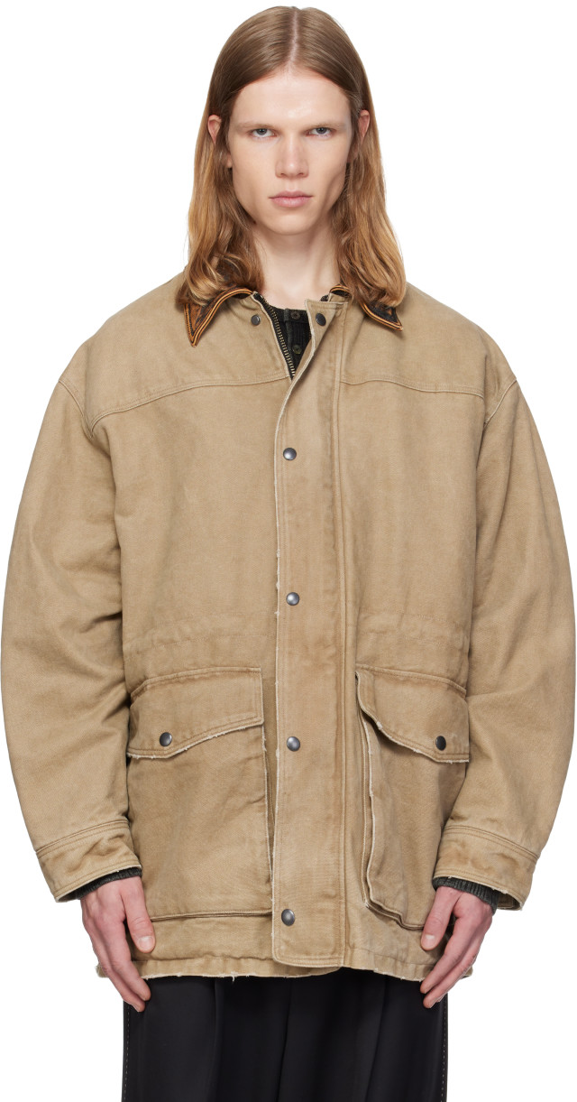 MMIC: Beige Closed Form Jacket | SSENSE
