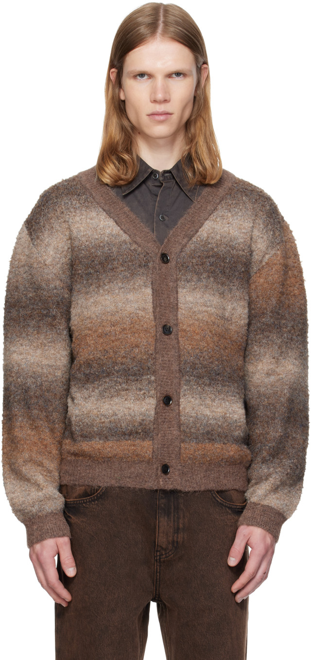 MMIC: Brown & Beige Toledo Cardigan | SSENSE