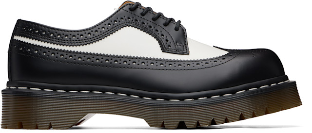 Dr. Martens: Black & White 3989 Bex Brogue Derbys | SSENSE