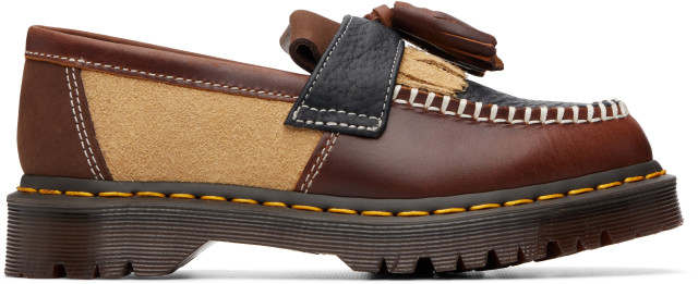 Dr. Martens: ブラウン＆ベージュ Adrian PWRK タッセルローファー